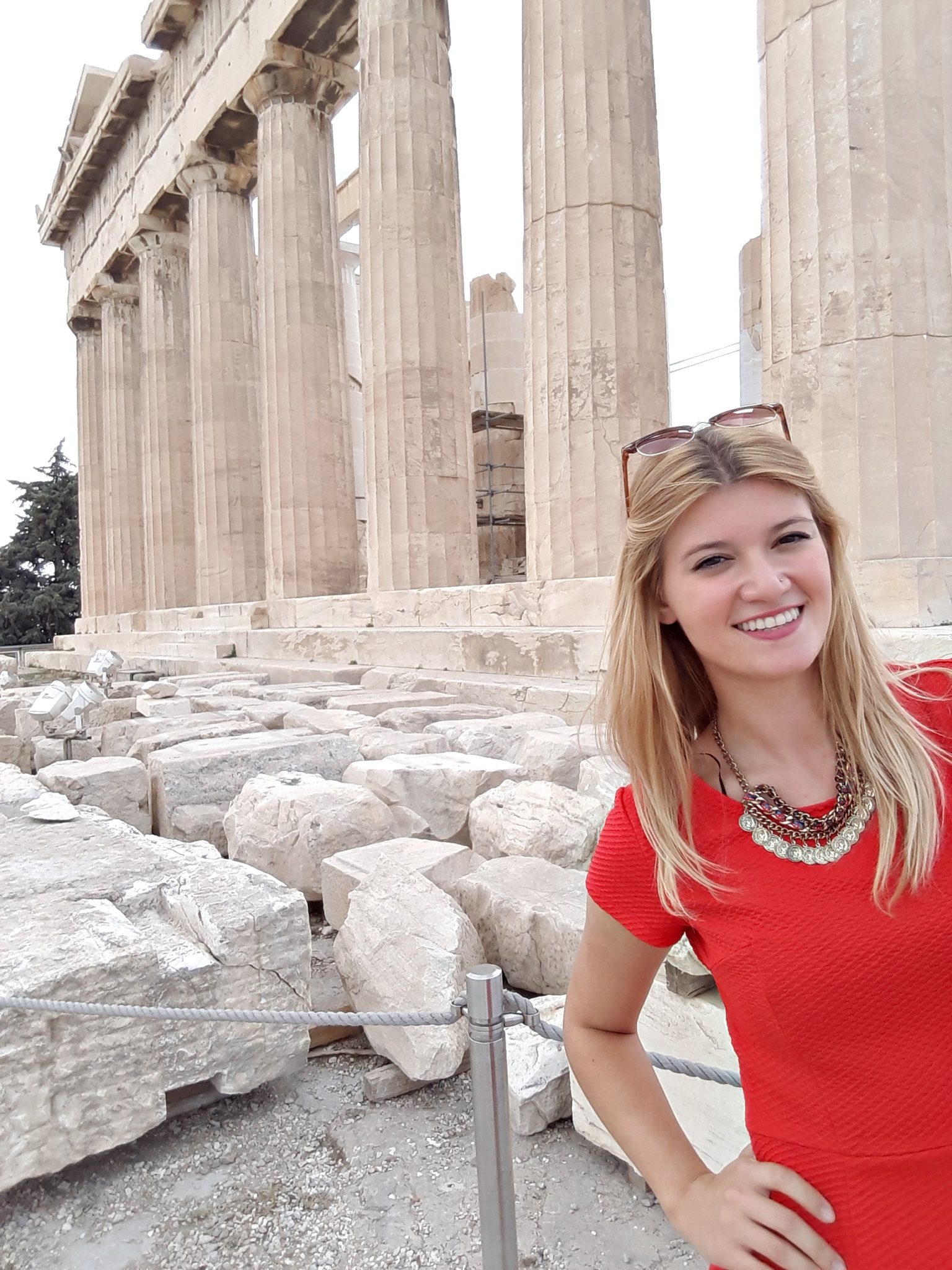 akropola atena grcka selfie stick solo putovanja