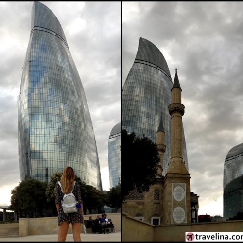 Flame towers azerbajdžan travelina