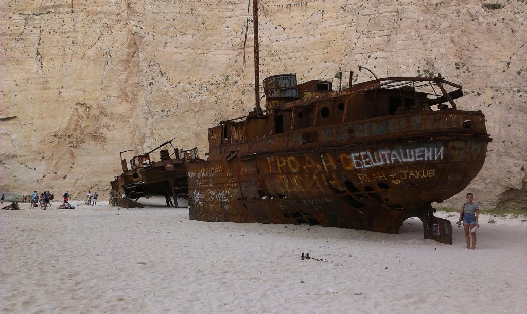 shipwrech brod navagio plaža u grčkoj